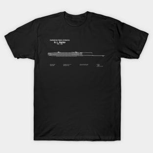 H. L. Hunley submarine. Blueprint plans - ABDpng T-Shirt